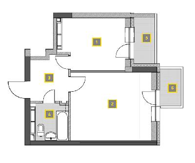 1-комнатная 42.2 м² в ЖК Campus от 25 020 грн/м², Киев