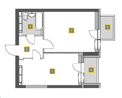 1-кімнатна 43.32 м² в ЖК Campus від 25 020 грн/м², Київ