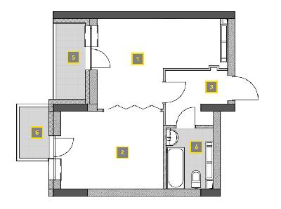 1-кімнатна 41.95 м² в ЖК Campus від 25 020 грн/м², Київ