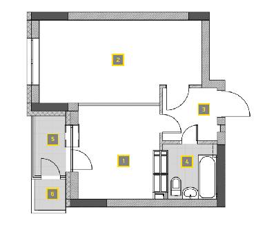 1-комнатная 40.62 м² в ЖК Campus от 25 020 грн/м², Киев