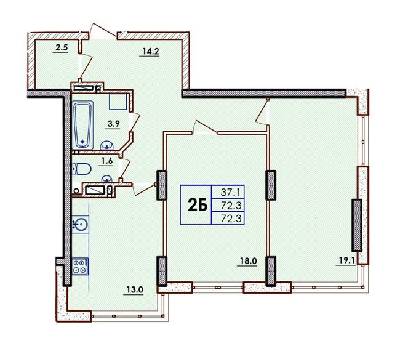 2-комнатная 72.3 м² в ЖК SunCity от 19 300 грн/м², Одесса