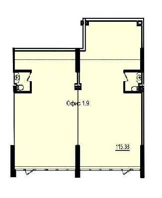 Офіс 115.38 м² в Апарт-комплекс Каліпсо від забудовника, Одеса