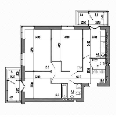 3-кімнатна 82.7 м² в ЖК Пурпурові Вітрила від 14 500 грн/м², Дніпро