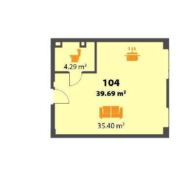 Свободная планировка 49.12 м² в ЖК Пятый континент от 20 500 грн/м², Днепр