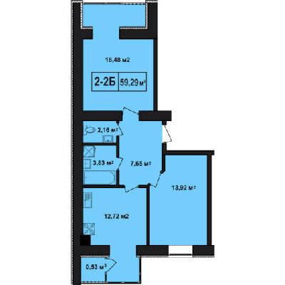 2-комнатная 59.29 м² в ЖК Покровский от 19 250 грн/м², пгт Гостомель