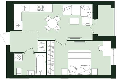 1-кімнатна 38.91 м² в ЖК Avalon Zelena Street від 15 800 грн/м², Львів