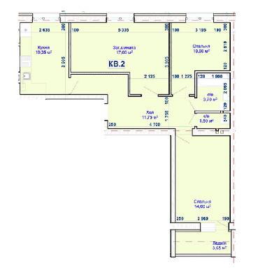 3-комнатная 71.95 м² в ЖК Хотів от 18 000 грн/м², с. Хотов