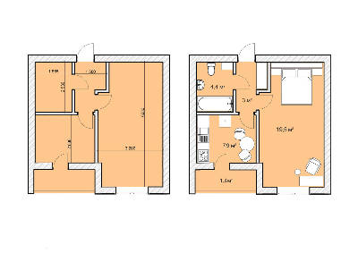 1-комнатная 36.1 м² в ЖК Покровский Двор от 17 500 грн/м², пгт Чабаны