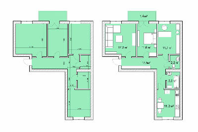 3-комнатная 72 м² в ЖК Покровский Двор от 16 900 грн/м², пгт Чабаны