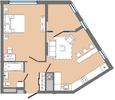 1-кімнатна 55.6 м² в ЖК Greenville Park Lviv від 19 150 грн/м², Львів