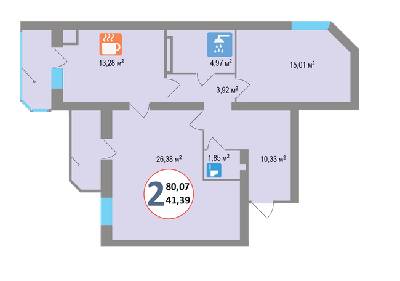 2-кімнатна 80.07 м² в ЖК Еко-дім на Тракті від 12 000 грн/м², с. Лисиничі