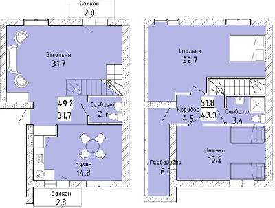 Дворівнева 101 м² в ЖК Lemberg від 9 600 грн/м², с. Ременів