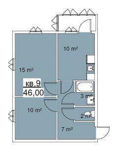 2-комнатная 46 м² в ЖК на ул. Куземского от застройщика, с. Ременов