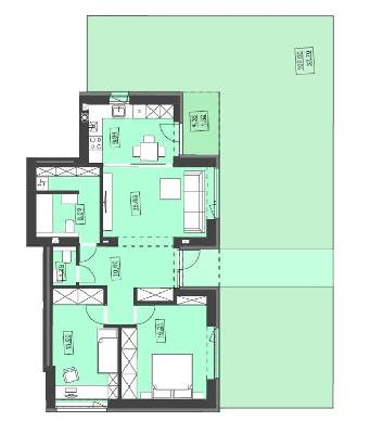 3-комнатная 77.28 м² в ЖК Святой Николай от 13 000 грн/м², г. Бобрка