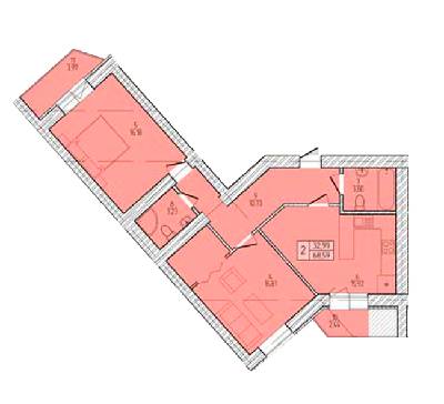 2-комнатная 68.59 м² в ЖК Злагода от 17 500 грн/м², г. Винники