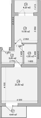 1-кімнатна 45.9 м² в ЖК Перфект Хаус від 9 100 грн/м², м. Калуш