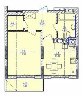 1-комнатная 41.61 м² в ЖК Garant City от 23 600 грн/м², г. Трускавец