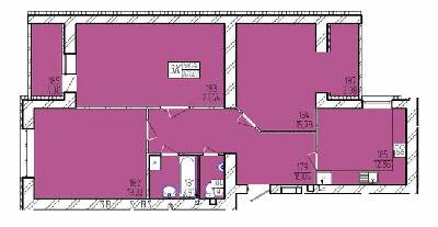 3-комнатная 101.87 м² в ЖК Гармонія-3 от 12 000 грн/м², Хмельницкий