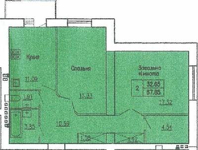 2-комнатная 67.85 м² в ЖК на ул. Гагарина, 1 от 10 000 грн/м², г. Каменец-Подольский