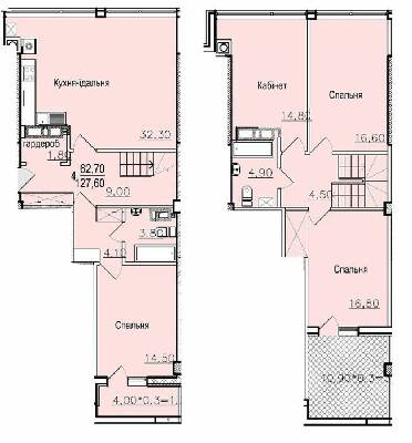 Дворівнева 127.6 м² в ЖК Буковинський від 13 950 грн/м², Чернівці