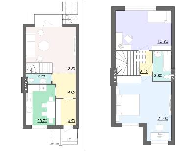 Таунхаус 87.95 м² в Таунхаус Мальованка от 12 507 грн/м², Черновцы