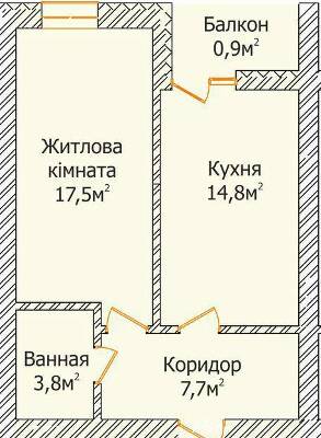 1-кімнатна 44.7 м² в ЖК Сонячне містечко від забудовника, Чернівці