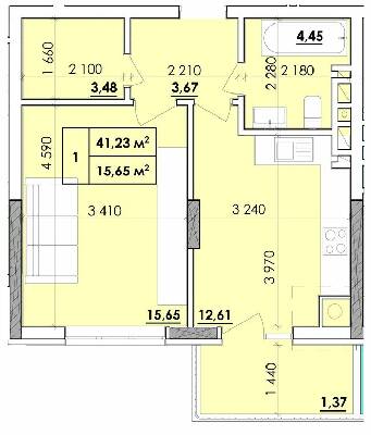 1-комнатная 41.23 м² в ЖК Венский Квартал от 18 200 грн/м², Черновцы