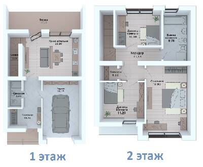 Таунхаус 127.18 м² в КГ Струмочок 2 от 13 996 грн/м², с. Струмовка