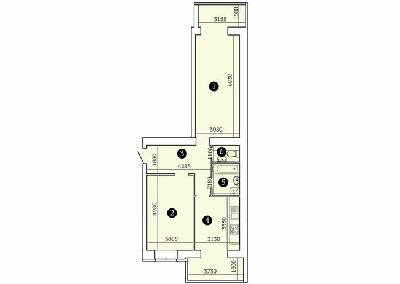 2-комнатная 75.74 м² в ЖК Александровский 2 от 18 150 грн/м², Запорожье