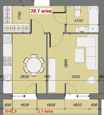 1-комнатная 38.1 м² в ЖК Сольво от 18 800 грн/м², г. Свалява