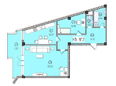 2-кімнатна 79.81 м² в ЖК Закарпатський від 18 350 грн/м², Ужгород