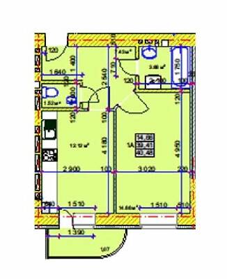 1-кімнатна 40.48 м² в ЖК на вул. Стрілецька, 1 від 10 000 грн/м², Чернігів