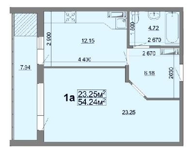 1-кімнатна 54.24 м² в ЖК вул. Припортова (Героїв Сталінграда), 22А від забудовника, Черкаси