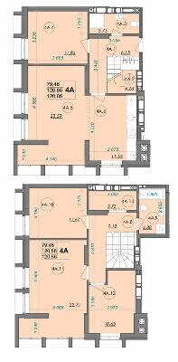 Двухуровневая 120.86 м² в ЖК Panorama от 15 000 грн/м², Луцк