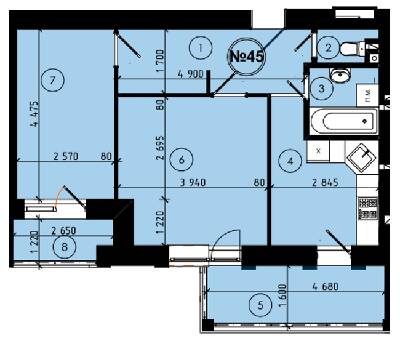 2-кімнатна 51.7 м² в ЖК на вул. Шухевича, 9 від 14 000 грн/м², м. Новояворівськ