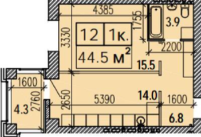 1-кімнатна 44.5 м² в ЖК Suncity від 19 000 грн/м², Дніпро