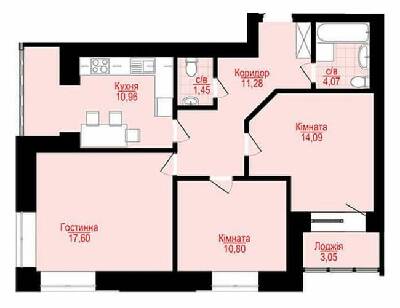 3-комнатная 73.3 м² в ЖК Цитадель-1 от 11 900 грн/м², Ивано-Франковск