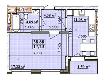 1-комнатная 38.88 м² в ЖК Comfort City от 19 200 грн/м², Ужгород