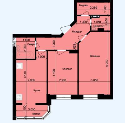 2-комнатная 64.8 м² в ЖК Дом на Подолье от застройщика, Винница