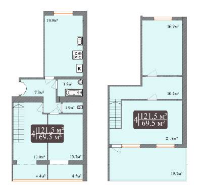 Двухуровневая 121.5 м² в ЖК Dream Park от застройщика, Хмельницкий