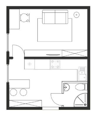 1-кімнатна 26.1 м² в ЖК Сузір'я 2019 від 16 000 грн/м², Кропивницький