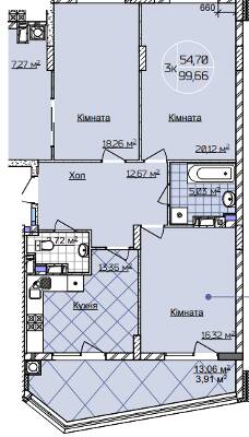 3-комнатная 99.66 м² в ЖК Imperial Park Avenue от 16 300 грн/м², Черновцы