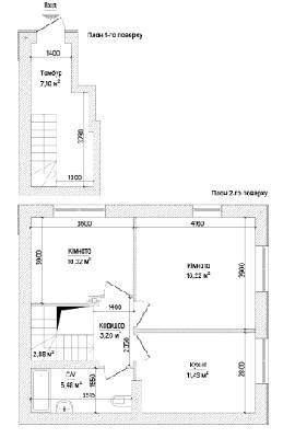 2-комнатная 56.63 м² в ЖК Кантри Таунхаус от застройщика, с. Гора