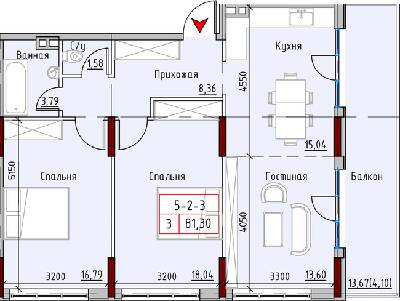 3-кімнатна 81.3 м² в ЖК MARINIST residence від 33 900 грн/м², Одеса