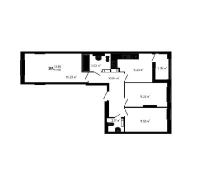 3-комнатная 73.8 м² в ЖК Irpin City от 18 250 грн/м², г. Ирпень