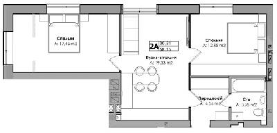 2-кімнатна 58.15 м² в ЖК Story House від 21 150 грн/м², м. Ірпінь