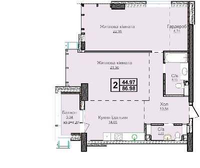 2-кімнатна 86.98 м² в ЖК Новопечерські Липки від 67 200 грн/м², Київ