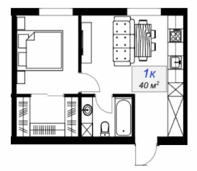 1-комнатная 40 м² в ЖК Слобожанский от 16 800 грн/м², пгт Слобожанское