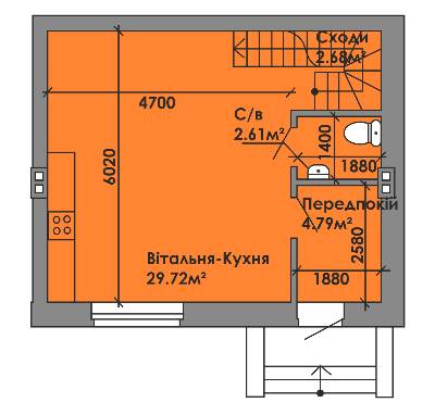 Дуплекс 75 м² в КМ Вишневий від 17 067 грн/м², с. Геронимівка