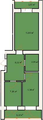 2-кімнатна 52.9 м² в ЖК Сонячний від 12 600 грн/м², м. Калуш